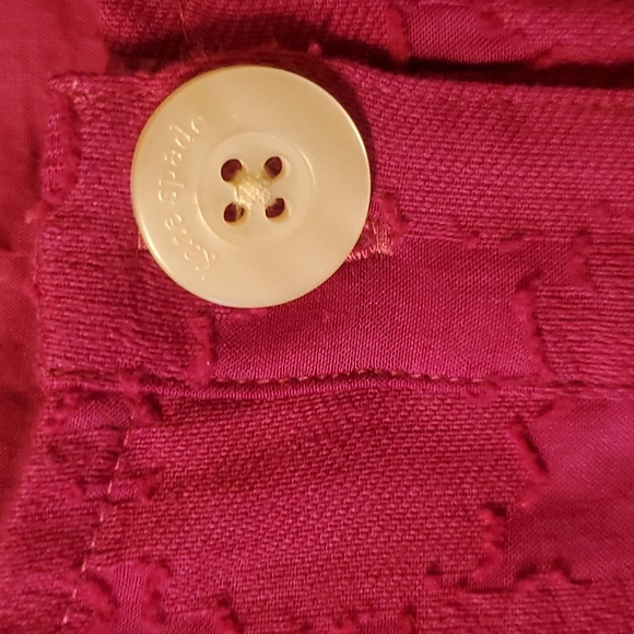 [10, 6] KATE SPADE BNWOT silk floral button up dress - Picture 6 of 6